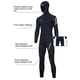 thumbnail image 2 of Traje de buceo de neopreno de nailon para hombre de 2 mm para surf subacuático (XL), 2 of 9