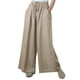 thumbnail image 1 of Pantalones largos de cintura elástica con bolsillo informal sólido de verano a la moda para mujer Fridja  alkflakhf34208, 1 of 9