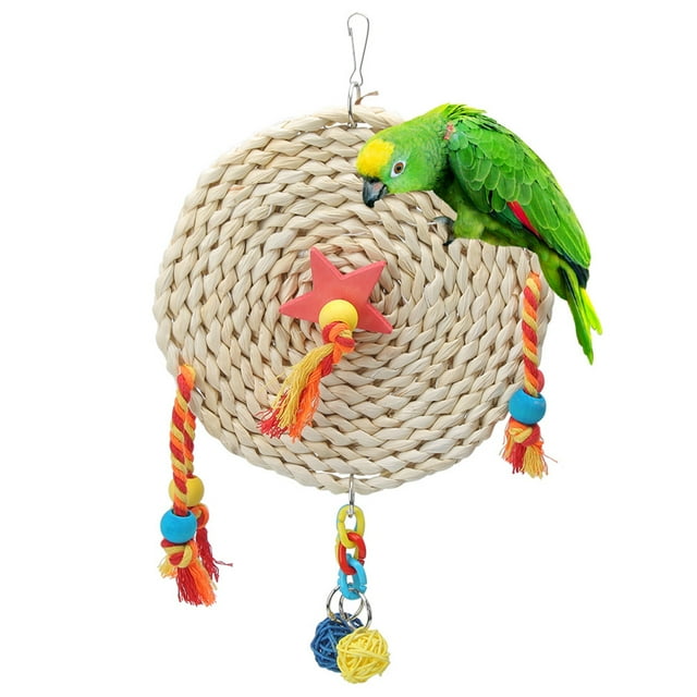 Parrot Toy,Pet Parrot Non Toxic Bird Straw Toy Bird Chewing Toy Tried and Trusted