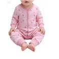 thumbnail image 6 of Bellafa Baby Girls Long Sleeve Romper Bodysuit Snap Up Infant One-Piece Jumpsuit Newborn Spring Fall Clothes 0-24M, 6 of 8