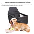 thumbnail image 3 of Portador de mascotas, accesorios multicolores para exteriores, transpirable, resistente al desgaste, equipo de viaje, asiento elevador plegable, Hábitats y jaulas para animales pequeños Negro Methold PT004003-01, 3 of 6
