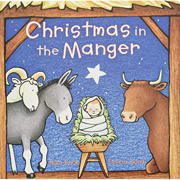 Pre-Owned Christmas in the Manger Padded Board Book: A Christmas Holiday Book for Kids Paperback