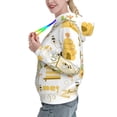 thumbnail image 2 of Picia Farm Bee Cute Honey Pattern Casual Women's Hoodie, Hooded Sweatshirt with Kangaroo Pocket, Comfortable Pullover with Eye-catching Drawstrings-X-Large, 2 of 7