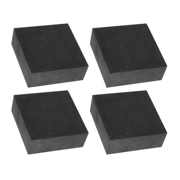 Uxcell Rubber Solid Anti-Vibration Pads, 4 Pcs 80mm x 30mm Thick Rubber Square Washers Multi-Purpose Gasket Pad Bushings Spacer for HVAC Compressor Air Conditioner, Black