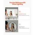 thumbnail image 3 of VEVOR LED Bathroom Mirror 3 Colors Anti-fog Wall Mounted Vanity Mirror 32 x 48 in, 3 of 9