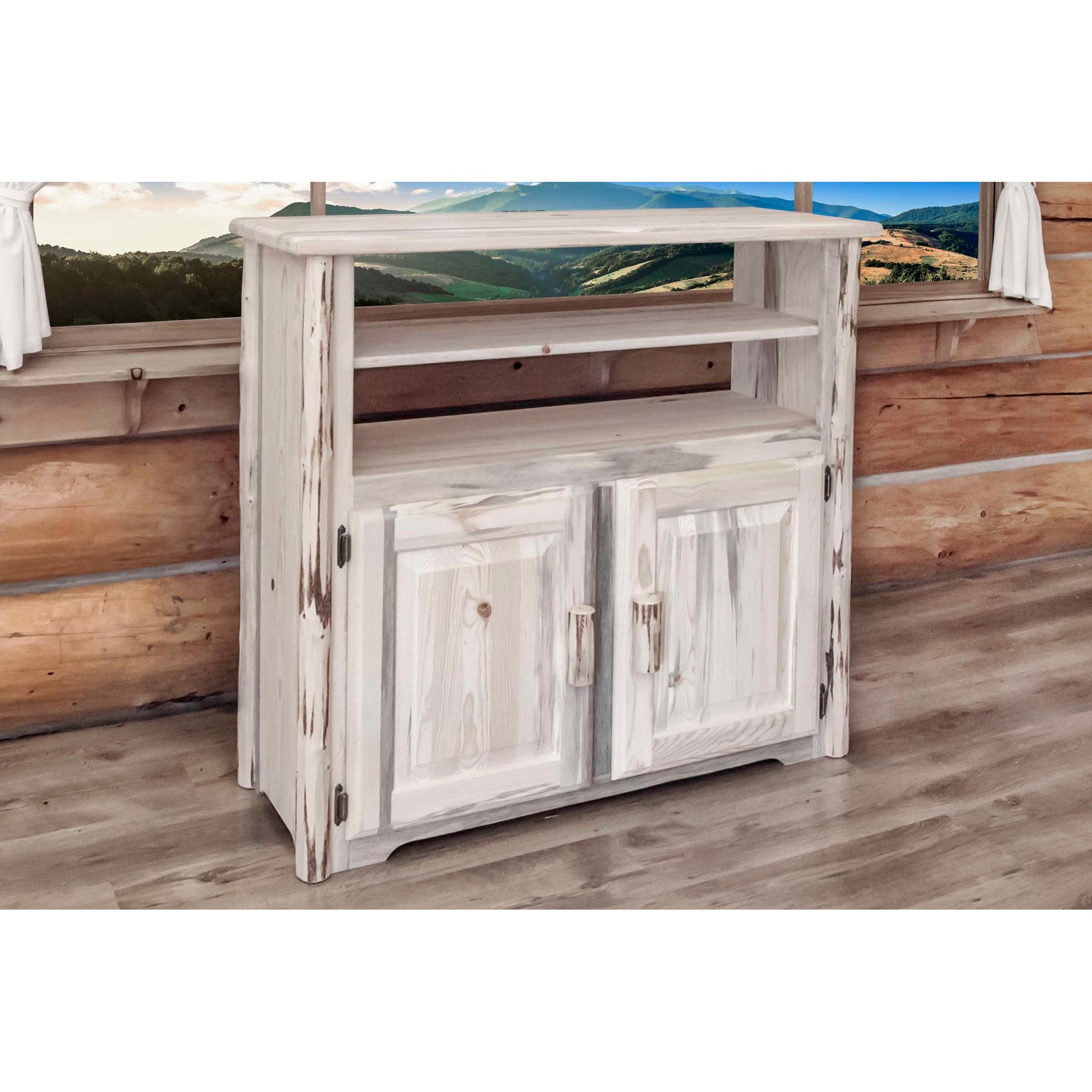 Montana Collection Media Center, Clear Lacquer Finish