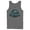 Charcoal, variant on Men's Jurassic World Water Ripple Logo Tank Top Charcoal 2X Large