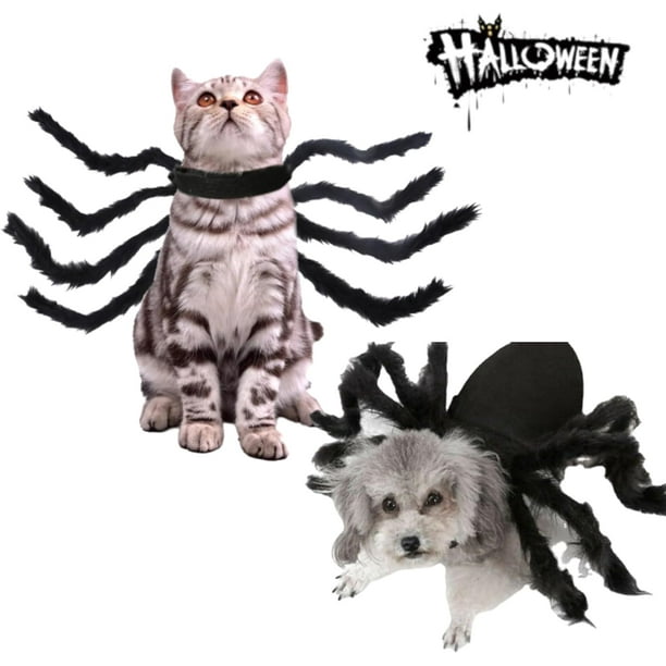 Pet Spider Costume, Halloween Dogs Cats Costume Furry Giant Simulation