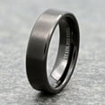 thumbnail image 4 of Metals Jewelry Men's / Women's Stainless Steel Black Plated Pipe Style Wedding Band Brushed Finish 6mm Ring Size 11, 4 of 6