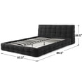 thumbnail image 2 of Electra King Size Fabric Upholstered Bed Frame in Black, 2 of 2