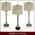 thumbnail image 4 of Royal Designs 28" Crystal and Antique Brass Lamp with Eggshell and Black Moroccan Print Shallow Drum Hardback Lamp Shade, 4 of 7