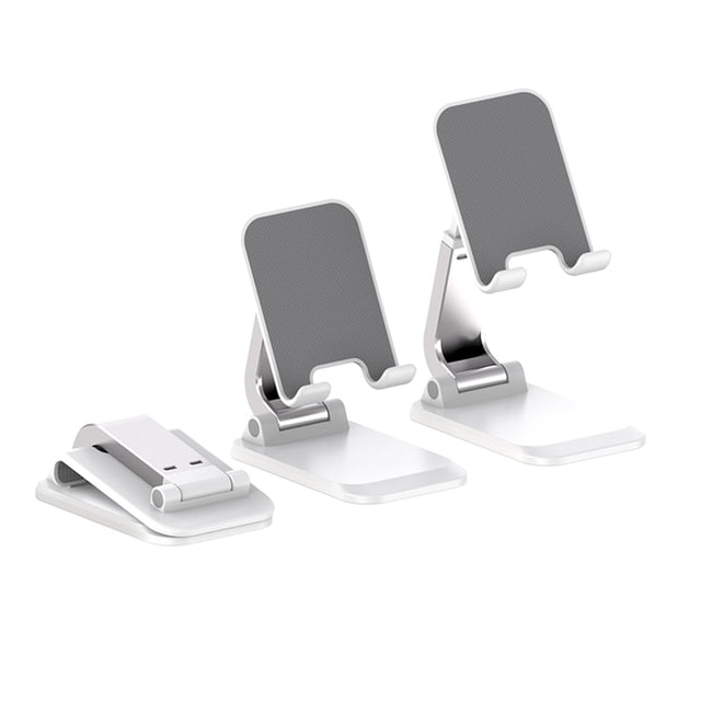 Foldable Phone Stand for Desk, Height Adjustable Portable Cell Phone Holder, Desktop Phone Stand for Live Stream, Online Class and Travel