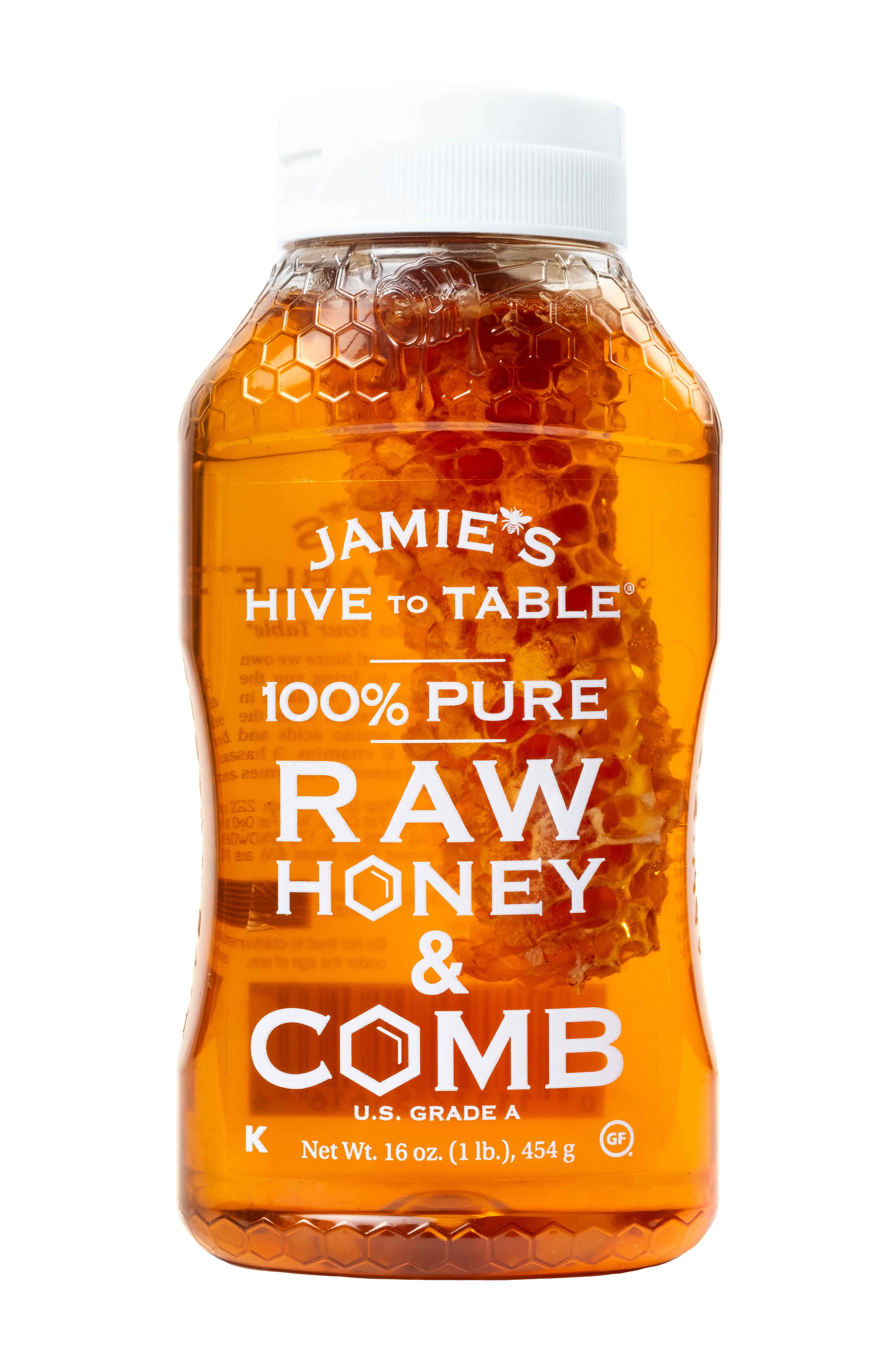 Jamies Hive To Table 100 Raw Honey Amp Comb Pure Honey 16 Oz Bottle Walmart Com Walmart Com