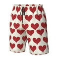 thumbnail image 6 of Uemuo Love Pattern Men's Swim Trunks Hawaiian Beach Bathing Suit Swimsuits Beach Quick-Dry Shorts with Pockets-Large, 6 of 9