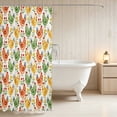thumbnail image 3 of Erosebridal Chicken Shower Curtain 72Wx84L for Girls, Pink Wildflowers Waterproof Bathroom Shower Curtain, 3 of 5