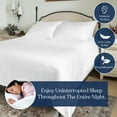 thumbnail image 5 of Delara Organic Cotton Percale King Fitted Sheet, 400 TC GOTS Certified, Soft Moisture-Wicking Breathable, White 78"x80" 17" Deep, 5 of 8