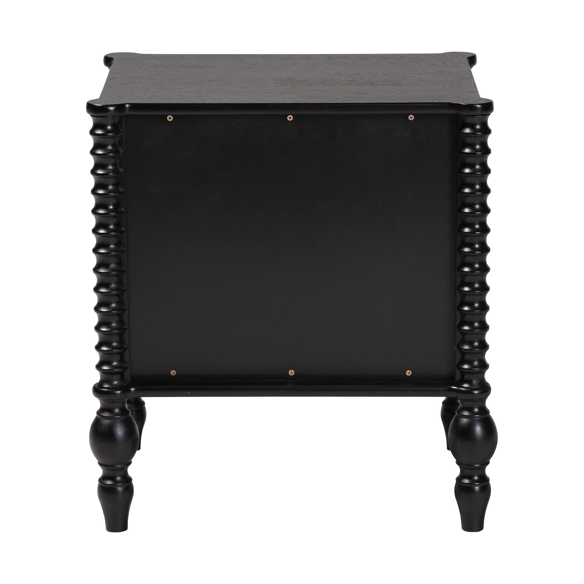 Baxton Studio Callison Farmhouse Nightstand, 2-Drawer, Black