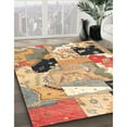 thumbnail image 2 of Ahgly Company Indoor Rectangle Traditional Sienna Brown Patchwork Area Rugs, 2' x 5', 2 of 6
