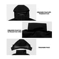 thumbnail image 4 of Little Donkey Andy Men's Waterproof Rain Jacket Lightweight Breathable Raincoat with Detachable Hood for Hiking Golf Travel Black/Black L, 4 of 7