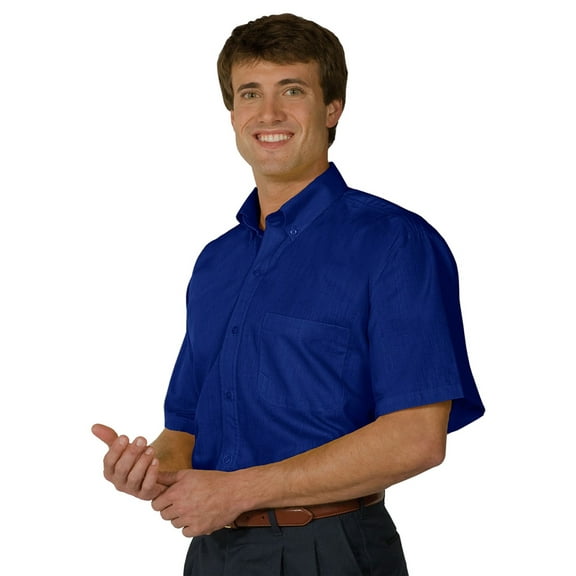 Ed Garments Men's Big And Tall Wrinkle Resistant Poplin Shirt, ROYAL, 6XLT