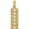 thumbnail image 4 of 14K Yellow Gold Family Jewelry Synthetic Stone & Diamond Set Pendant (26 X 7) Made In United States xmp44/6sy, 4 of 5