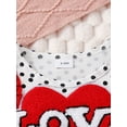 thumbnail image 6 of Suealasg Baby Girl Valentine's Day Outfits 3M 6M 9M 12M 18M Infant Short Sleeve Crew Neck Heart Letters Dots A-line Romper Dress + Bow Headband 2Pcs Spring Clothing for Newborn Girl, 6 of 9