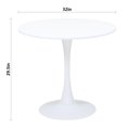 thumbnail image 4 of EiweLive Dining Table Table Dining Table 32" Moderne Ron Basse pour Salle à Manger Romm, Cuisine Blanche, 4 of 6
