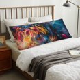thumbnail image 4 of Balery Vibrant Rooster Painting Funda Protectora para Almohada Corporal de Algodón Hipoalergénico con Cierre(55 x 21 pulgadas), Almohadas No Incluidas, 4 of 7