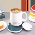 thumbnail image 3 of Posavasos con interfaz USB de temperatura constante inteligente de 55 ℃, inducción por gravedad, platillo aislante para café, fruta, té, taza de invierno, 3 of 4
