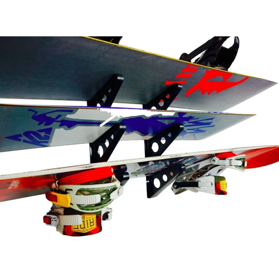 Snowboard Wall Storage Rack, Triple Snowboard Storage, ABS Plastic