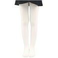 thumbnail image 2 of Tawop Girls Tights Footed Tights Fleece Extra-Thick Warm Kids Opaque Thermal Autumn Winter Clothes White, 2 of 4