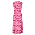 thumbnail image 4 of Fankiway Robe Longue Sans Manches à Col en V Imprimée Mode Printemps/été pour Femmes Robes de Plage Grande Taille pour Femmes, 4 of 5