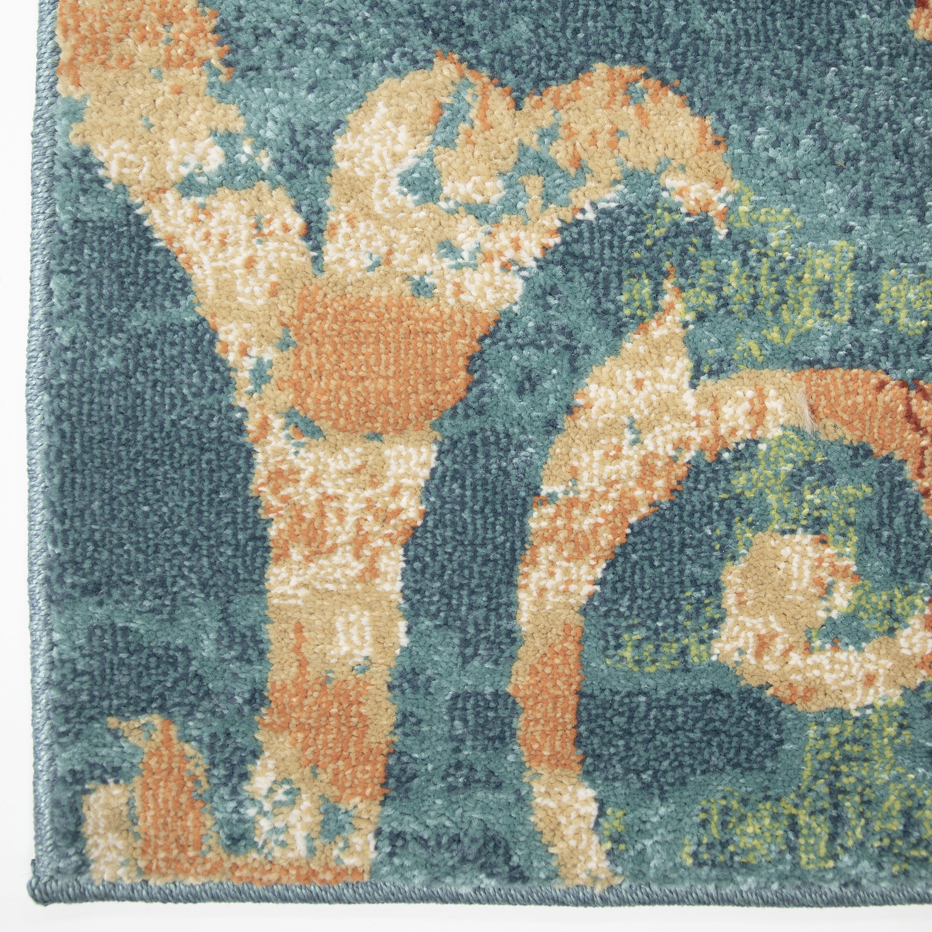 Orian Rugs Watercolor Scroll Multi Colored Area Rug Or