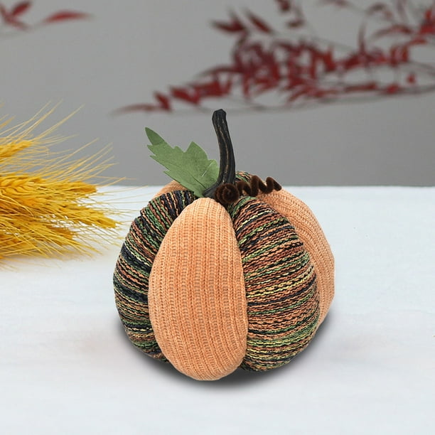 Cojines decorativos en forma de calabaza para otoño - Naranja, blanco, amarillo, verde, marrón - Cojín de poliéster de 7,87x5,9 pulgadas para sofá, casa y decoración de fiestas