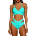thumbnail image 6 of Vividxx Womens Bikini Sets Two Piece High Waisted Bikini Push Up Swimsuit Wrap Bathing Suit Summer Comfortable Beach Vacation Outfits, 6 of 6