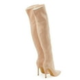 thumbnail image 6 of Mepaouo Over the Knee Boots for Women Leather Pointy Toe Thigh High Boots Sexy Stiletto High Heel Shoes, 6 of 8