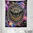 thumbnail image 3 of Ambesonne Purple Tapestry Twin Size, Death Moth Space Mandala, 68"x88", Black Mustard Quartz, 3 of 3