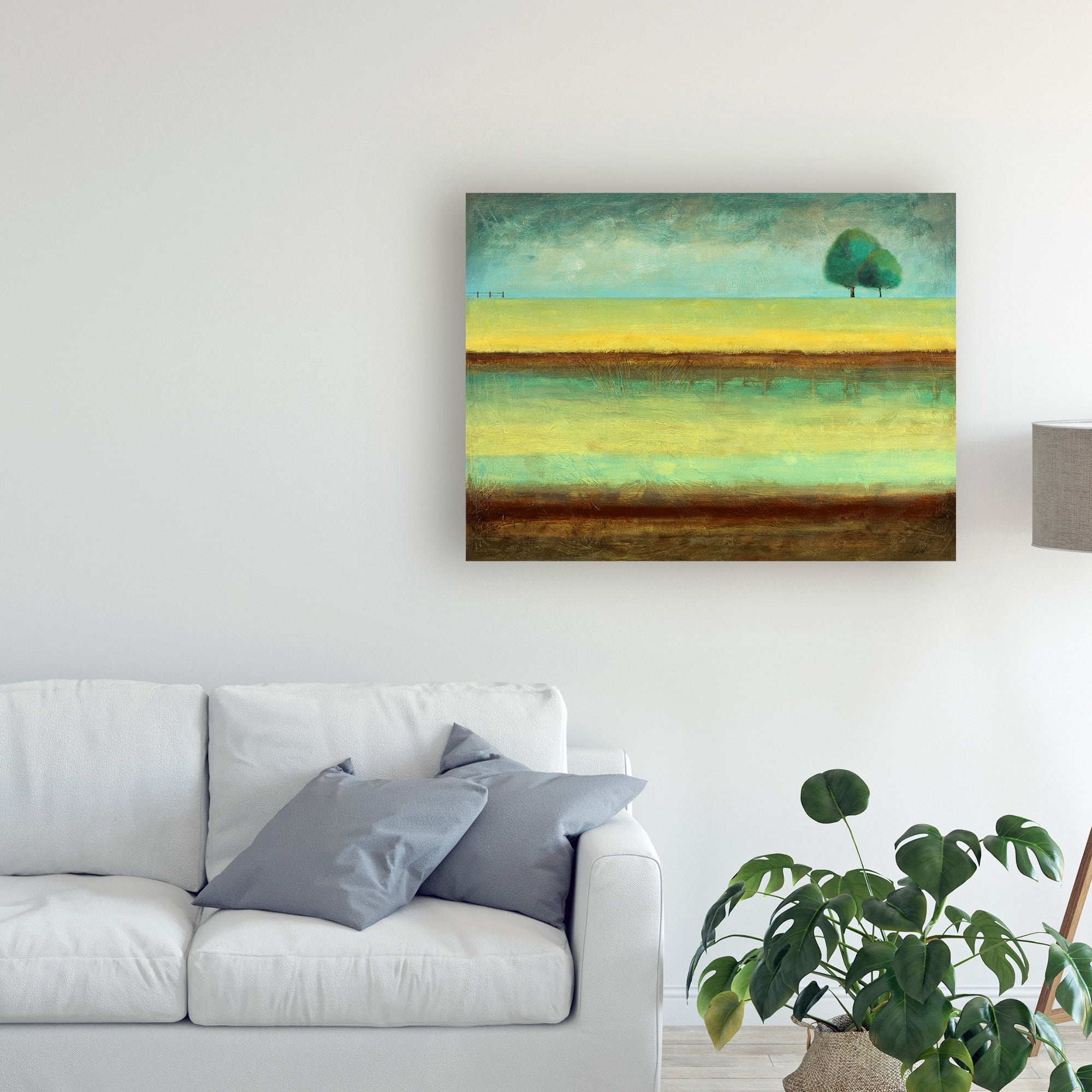 Trademark Fine Art 'Singled Trees Painted 2' Canvas Art by Pablo Esteban