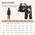 thumbnail image 4 of Fotbe Gold Pattern Skull Pattern Long Sleeve Pajama Set for Women,Sleepwear Set,2-piece Loungewear Set,Soft PJs Comfy Nightwear with Pockets -X-Large, 4 of 7