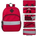 thumbnail image 4 of 24 Pack of Classic Solid Color & Reflective Multipocket Backpacks for Commuting and Traveling in Assorted Colors Pack, 4 of 7