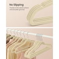 thumbnail image 3 of Velvet Hangers 100 Pack, Non-Slip Clothes Hangers with Silver-Colored Swivel Hooks, Slim Space-Saving for Closet, Heavy-Duty, Black, 3 of 7