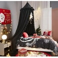 thumbnail image 5 of Bed Canopy for Girls,Princess Round Dome Dreamy Mosquito Net Bedding Girls Room Castle Play Tent Hanging House Decor Reading Nook Canopies (Black), 5 of 14
