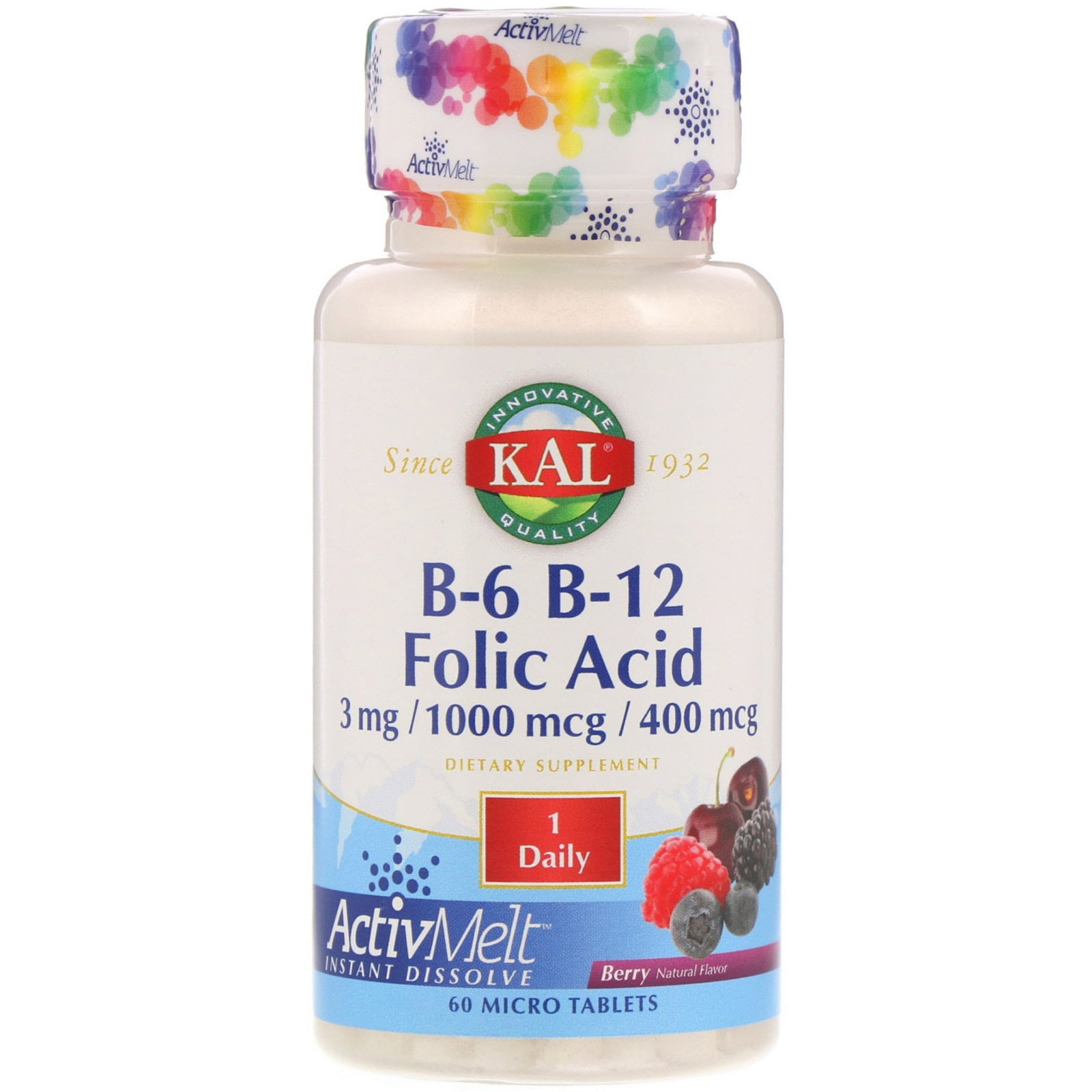 KAL B-6, B-12, And Folic Acid ActivMelt | Healthy Heart & Energy ...