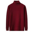thumbnail image 2 of VerPetridure Clearance 2023 Turtleneck Sweaters for Men Lightweight Long Sleeve Casual Loose Cotton Knitted Undershirt Pullover Sweaters Thermal Solid Tops, 2 of 4