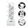 thumbnail image 1 of HORIALENCE 1Pcs Living Room Bookcases White Wooden Flat Bottom for Adults Use, 1 of 7