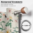 thumbnail image 2 of Outdoor Curtains for Patio Waterproof, Spring Flowers Outdoor Privacy Panels Grommet, Yellow Pink Floral Leaves Vintage Country Plants Blackout Outside Curtains for Porch/Cabana 54"x95", 1 Panel, 2 of 8