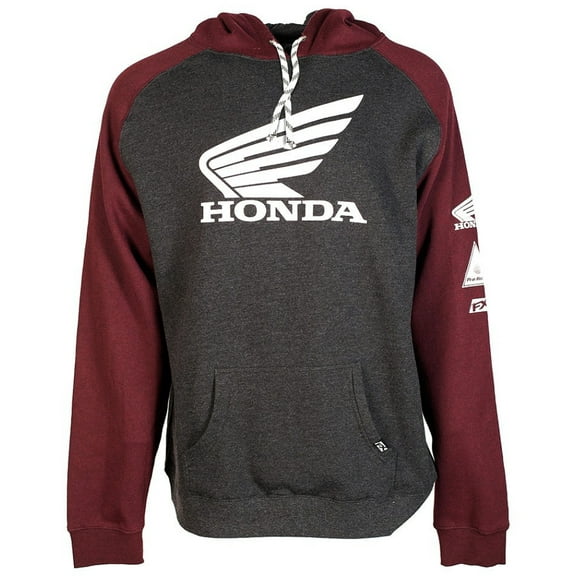 Factory Effex Honda Wing Mens Pullover Hoody Burgundy/Charcoal LG