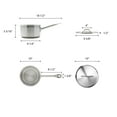 thumbnail image 2 of Excellante 6 quart 18/8 stainless steel sauce pan with lid, comes in each, 2 of 2