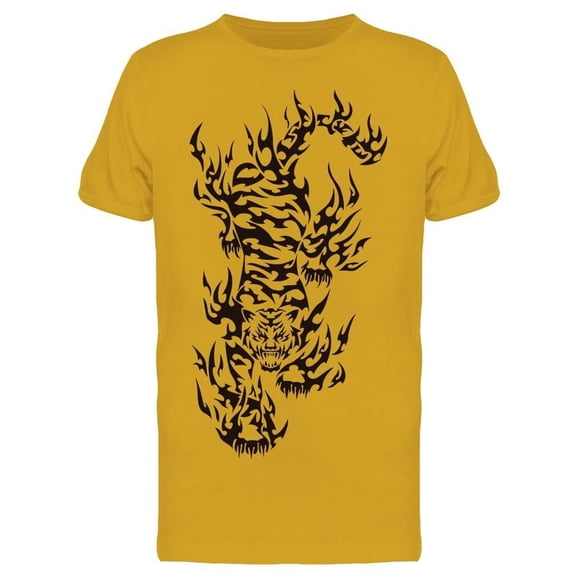 Tiger Tribal Tattoo Art Tee Men's -Image by Shutterstock