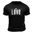 thumbnail image 5 of PNTUTB Men's Fashion Valentine's Day Themed Prints Short Sleeve Crew Neck Casual Loose Comfortable T-shirt, 5 of 6